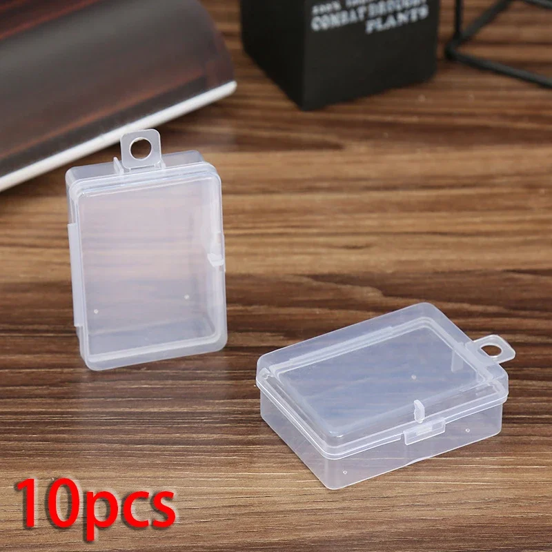 10pcs Mini Plastic Storage Box Medicine Box Earplugs Jewelry Bead Pill Transparent Organizer Container Case Home