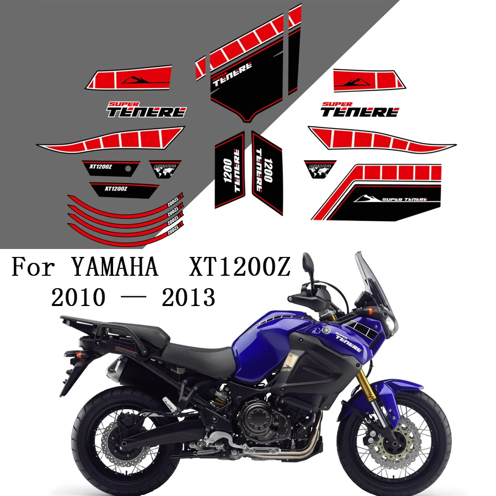 

For YAMAHA SUPER TENERE XT 1200 Z XT1200Z Trunk Luggage Tank Pad Protection Stickers Kit Logo WORLD CROSSER 2010 2011 2012 2013