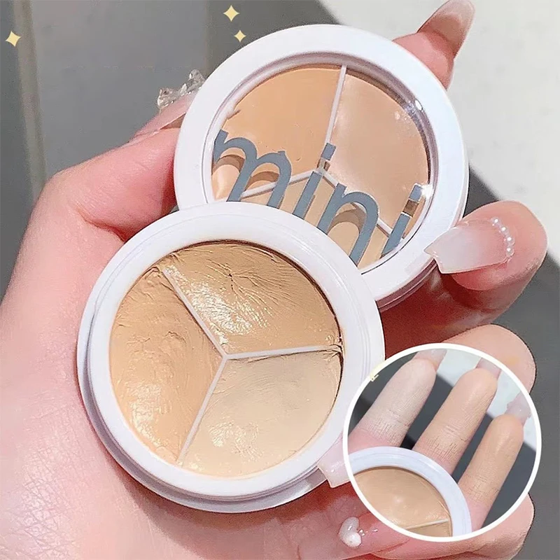 Make-up 3-Farben-Concealer-Palette Spot Acne Print Repair Foundation Augenringe sind nicht leicht zu kleben, Puder, wasserfest, langlebig