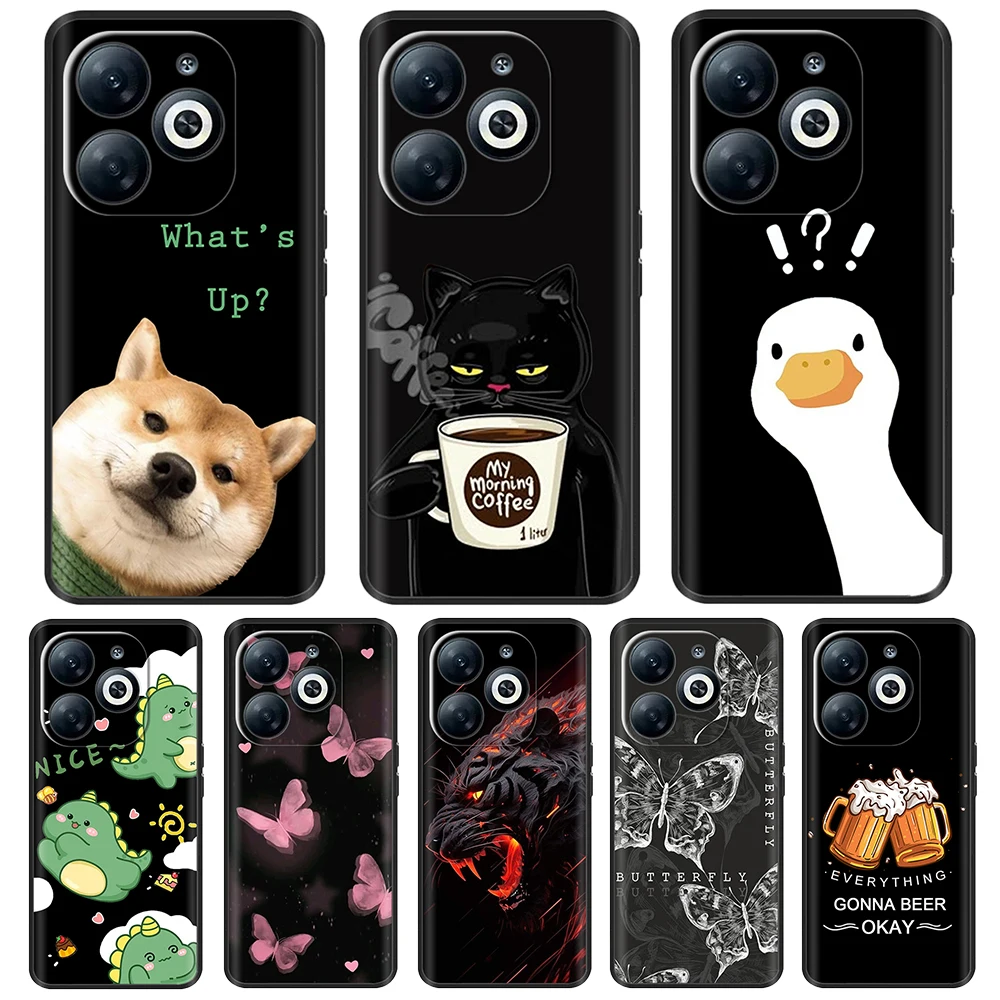 For Infinix Smart 8 8pro 8Plus Cute Painted Cover Soft Silicone Phone Case Back Cover For Infinix Smart 8 Pro Plus Shell Capa