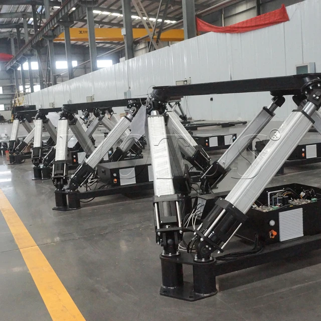 맞춤형 2000kg 6자유도 모션 플랫폼 비행 시뮬레이터 VR 레이싱용