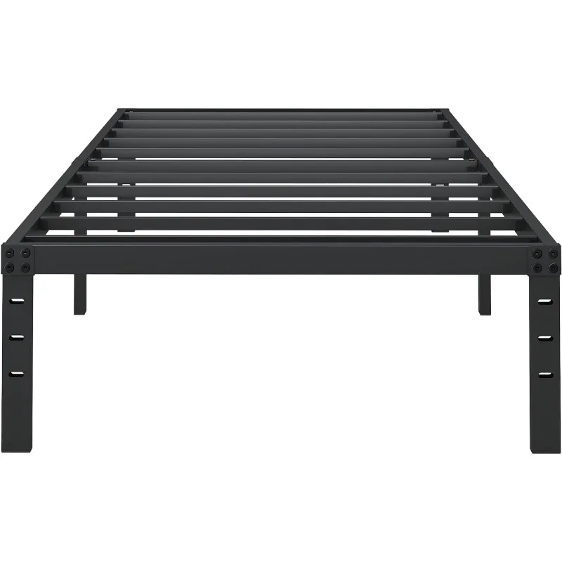 

14 Inch Bed Frame, No Box Spring Needed, Heavy Duty Metal Platform Bed Frame with Large Underbed Storage Space Black