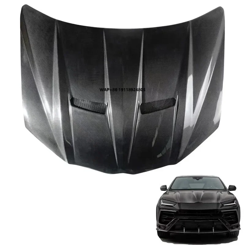 

New Dry Carbon Fiber TC Style Front Hood Bonnet for 2018+ for URUS Engine Hood Cover