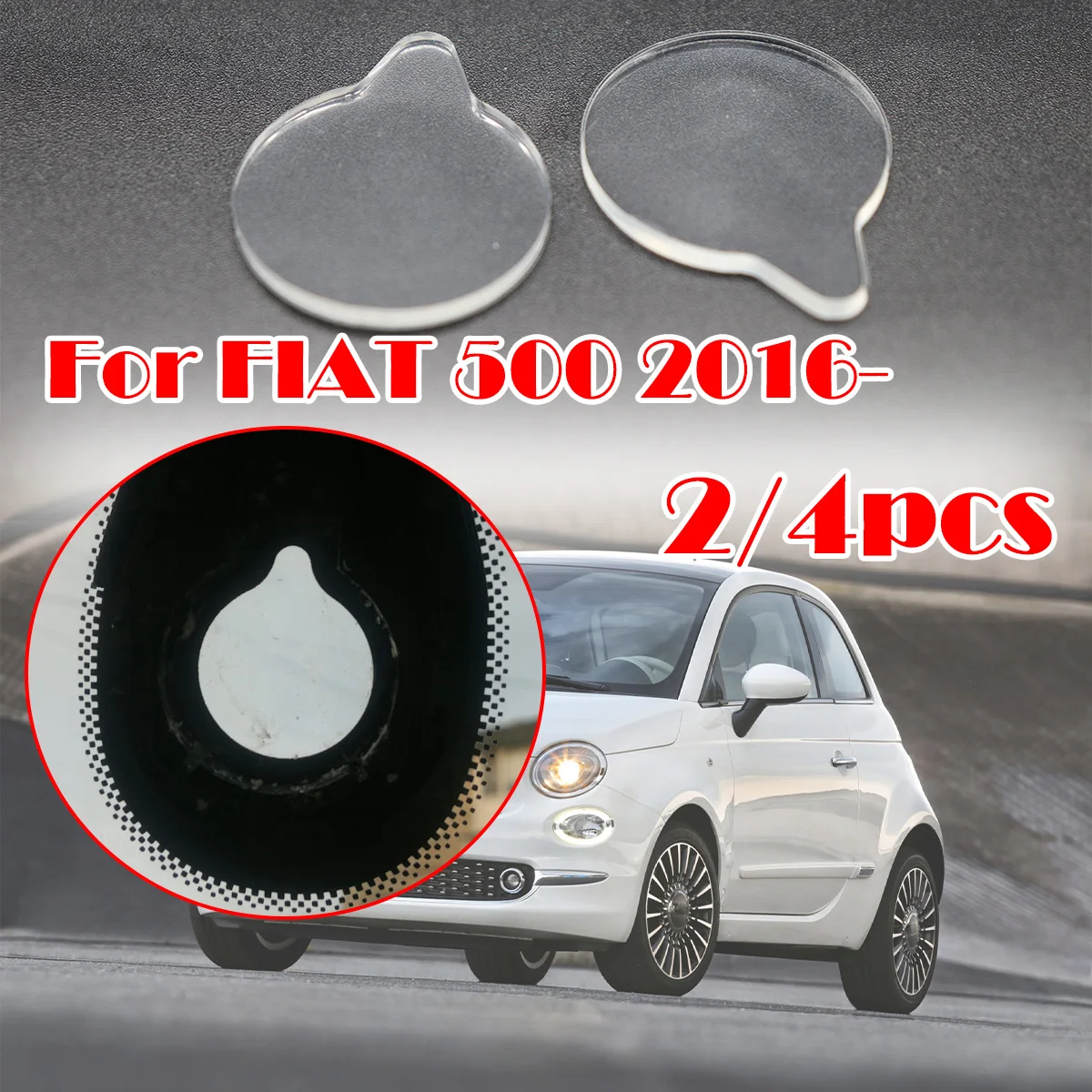 

2/4Pcs Rain Light Sensor Gel Pad For FIAT 500 2016 Ford Focus Adhesive Film Silicone Cushion Windscreen Chip Repair Kit Fix Tape