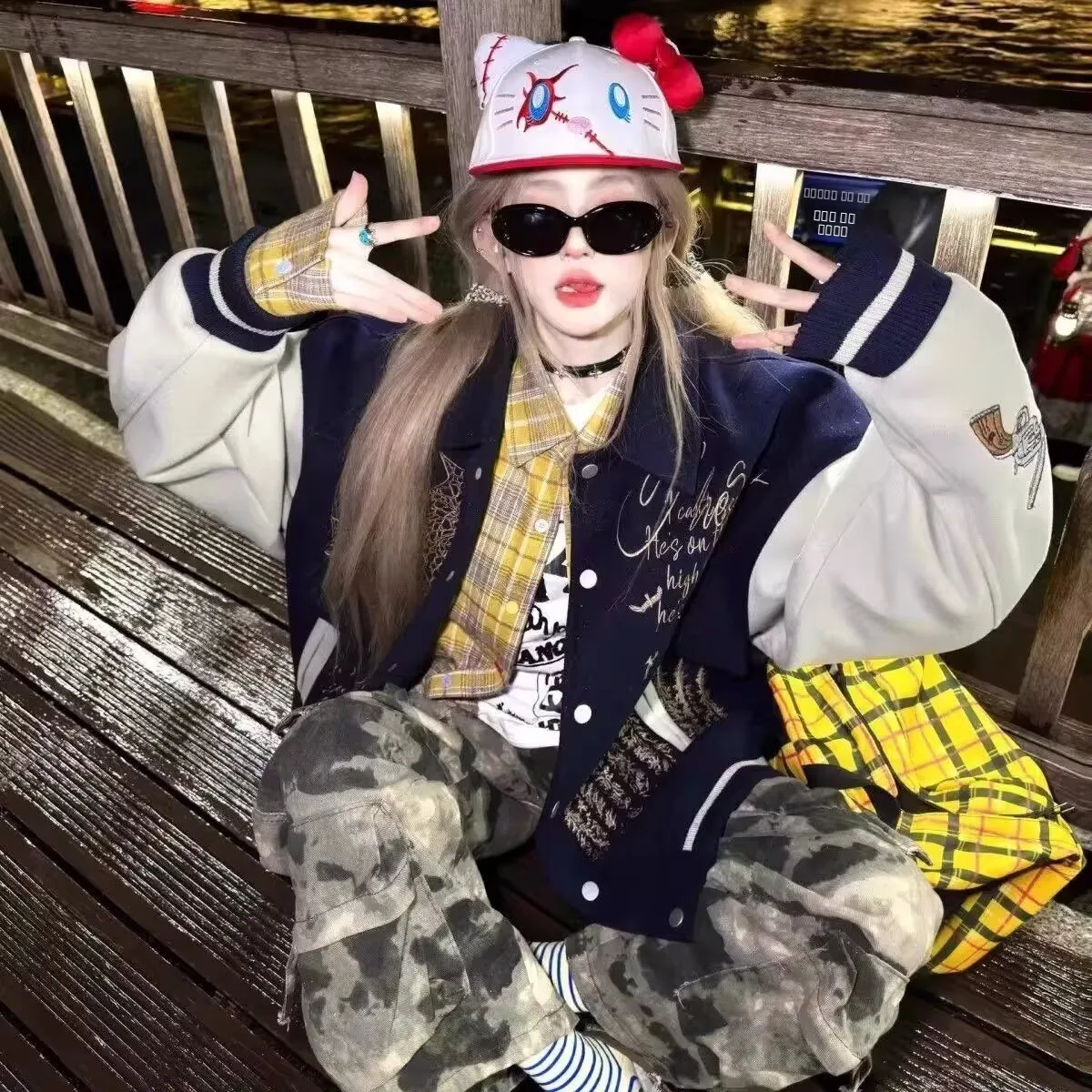 

Loose Men's Jaet 2024 Spring Autumn Sli Streetwear High Street Trendy Harajuku Korean Sle Casual Outerwear Coat