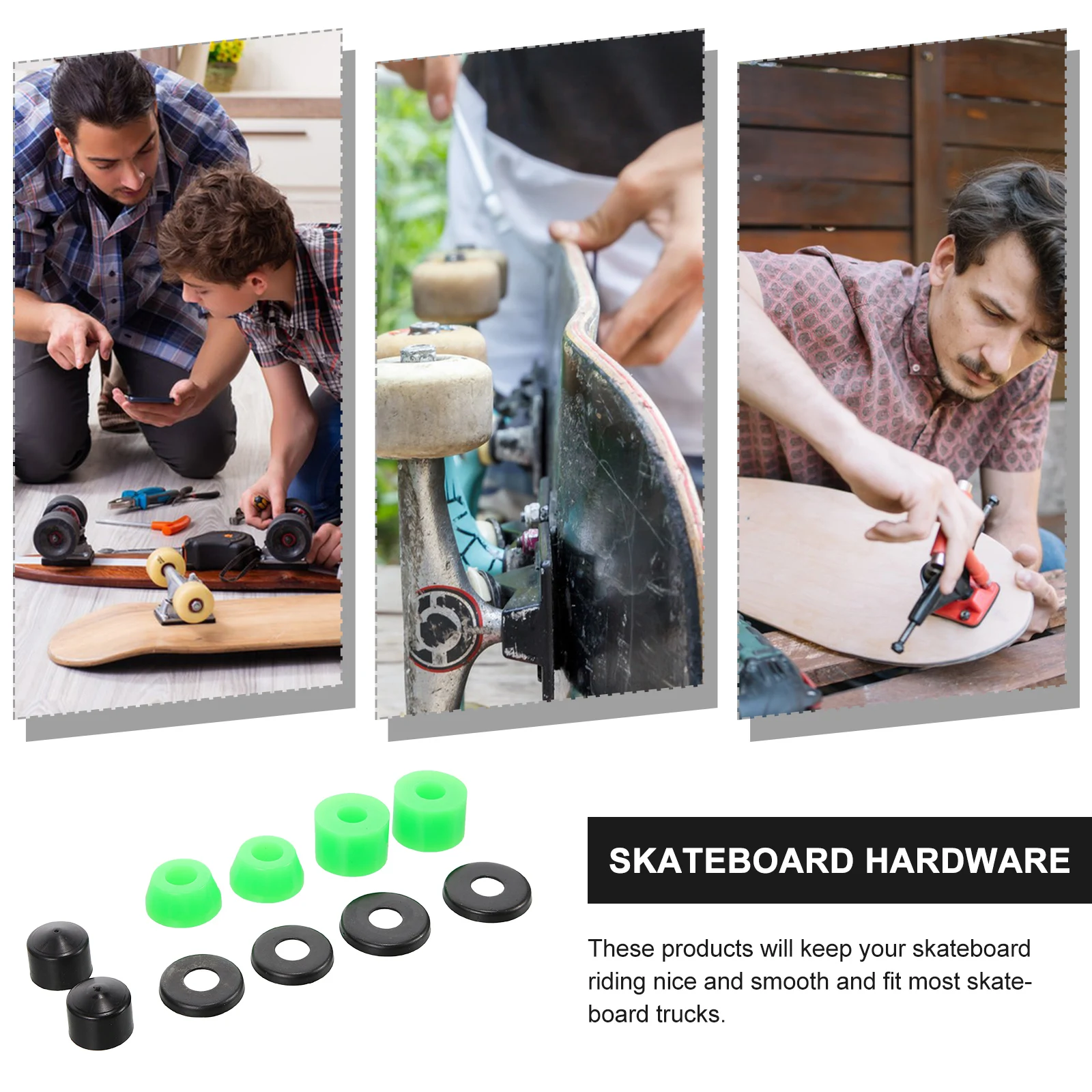 

1 set Skateboard Shock Absorber Bushing Pu Wear Resistant Longboard Truck Replacement Vibration Damping Gasket Skateboarding