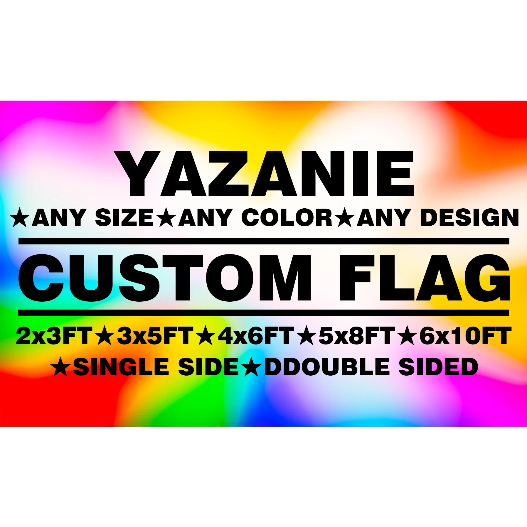 Custom Flag 3x5 4x6 5x8 6x10FT Custom Your Logo Flag Print Your Own Design Single or Double Sided Personalized Print Flags