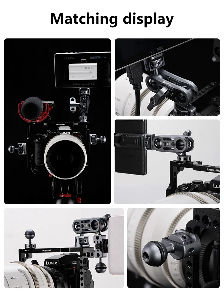 Multi function Ball Head Clamp Ball Mount Clamp Magic Arm Super Clamp for Camera Cage Rig Monitor ARRI Accessories