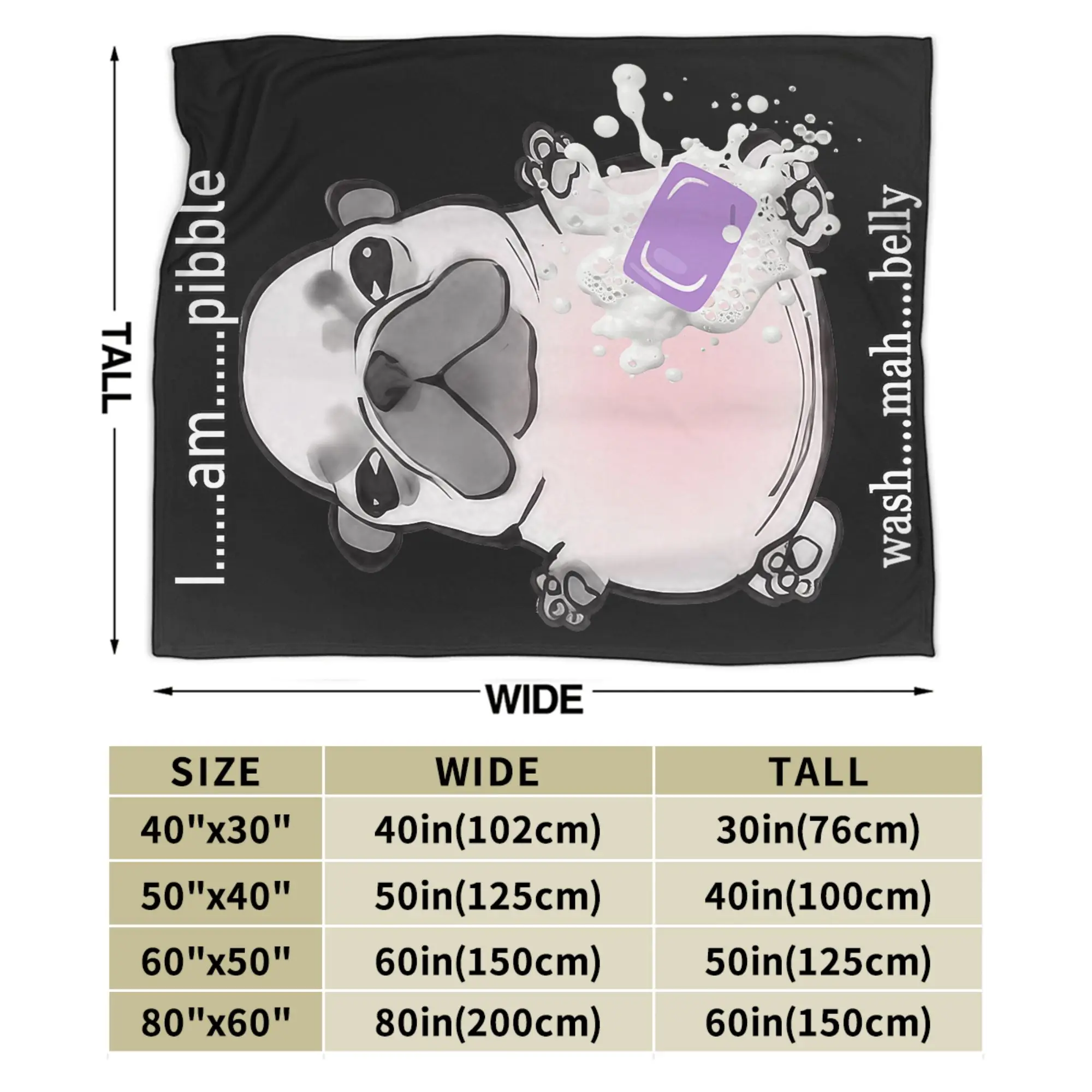 أنا Pibble غسل بلدي Pibble Meme مضحك الكلب الدماغ لينة البطانيات الدافئة أفخم رمي بطانية الفانيلا المفرش غطاء السرير