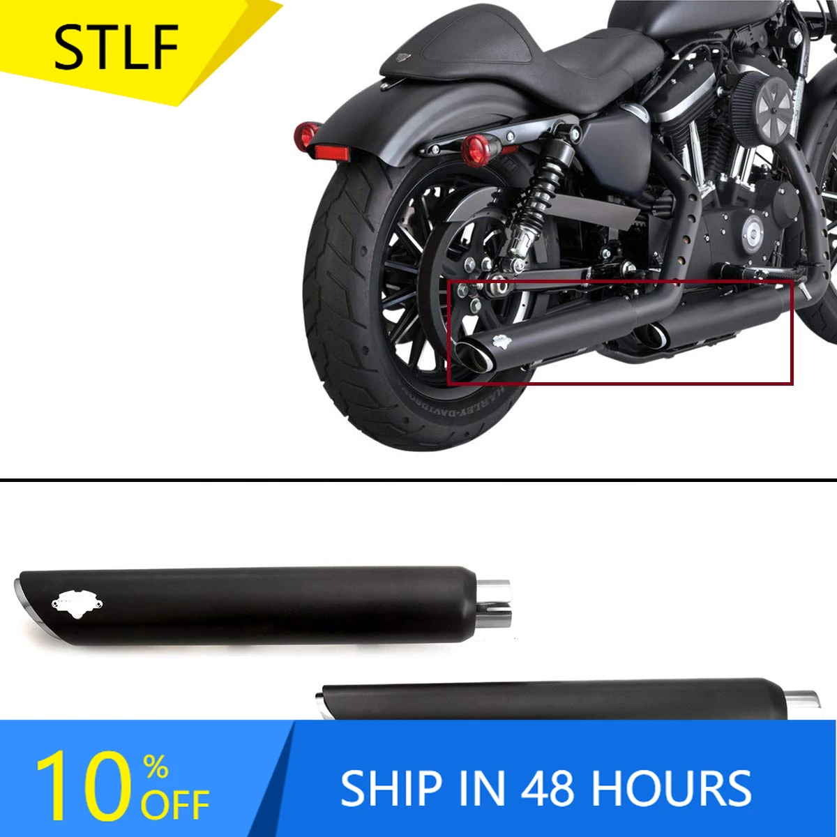 

STLFMotorcycle Exhaust Mufflers System for Harley XL 1200X Forty-Eight Shortshot Pipes Sportster Superlow Iron 2014-up