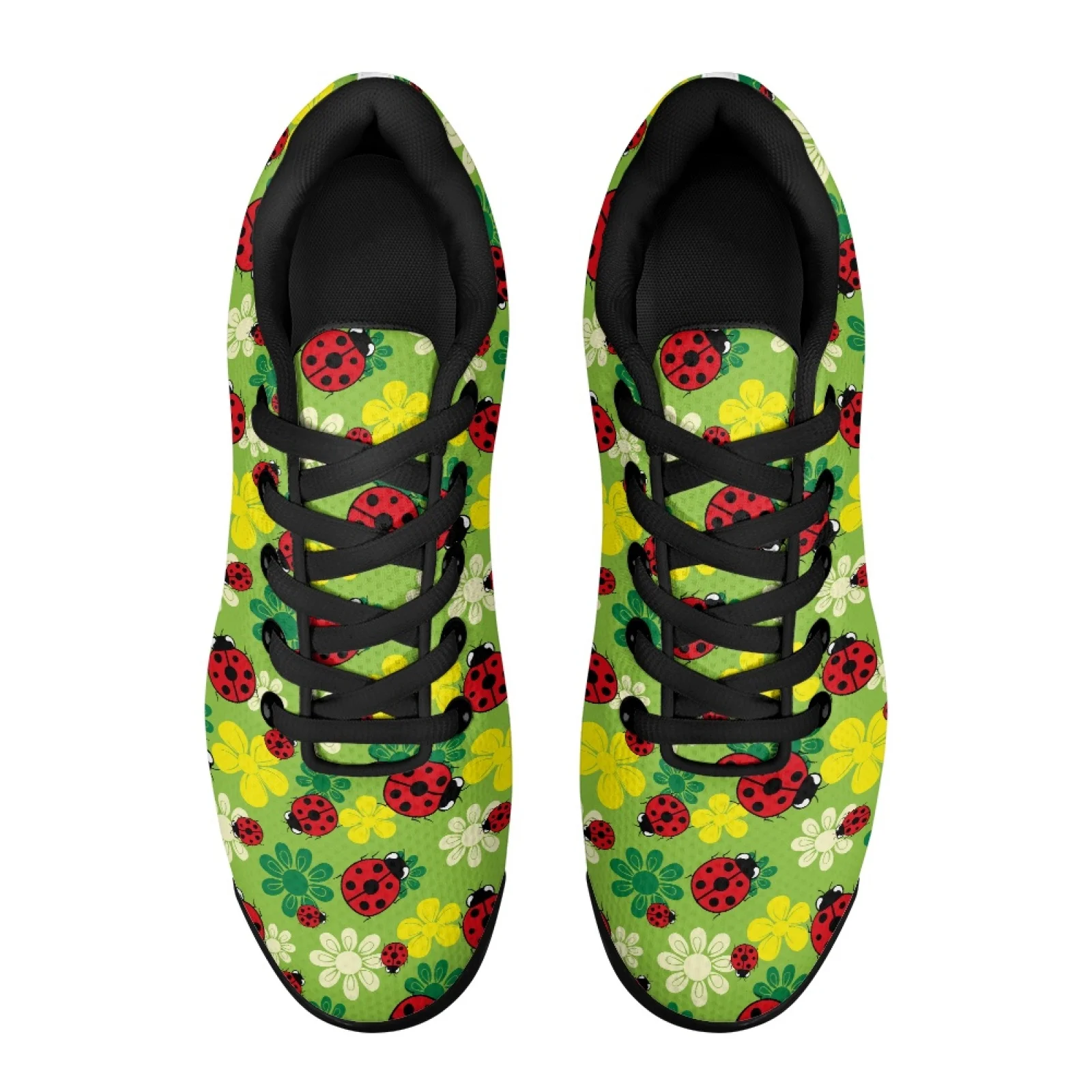 PENSTROLL Flowers Print Air Cushion Running Shoes Mesh Men'S Breathable Sports Shoes Easy Running Tennis Shoes for Work