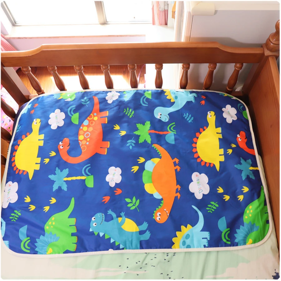 110*158CM Baby Changing Mat Cartoon Cotton Waterproof Baby Sheet Changing Pad Table Diapers Urinal Game Play Cover Pet Mattress