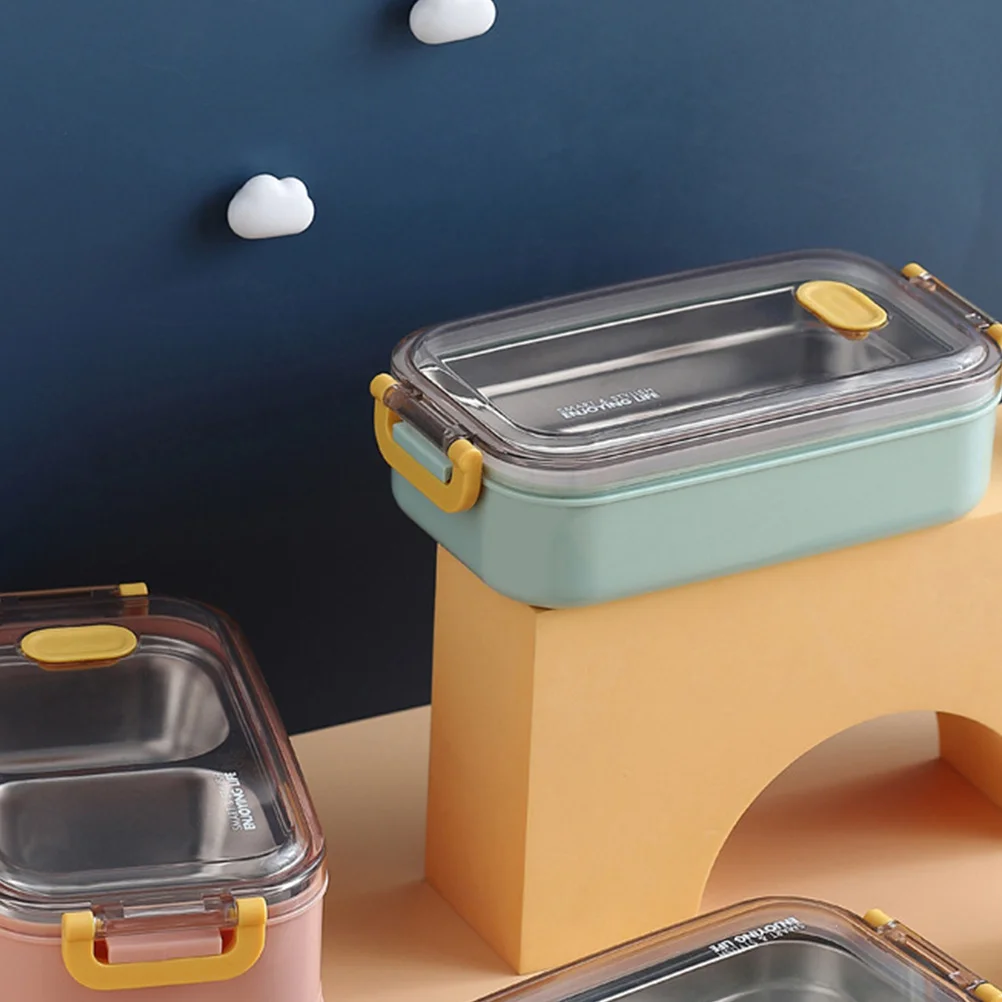 

1pc Insulated Lunch Box Portable Food Container Divided Grid Thermal Bento Case For Work School Storage Lunchbox Student Worker
