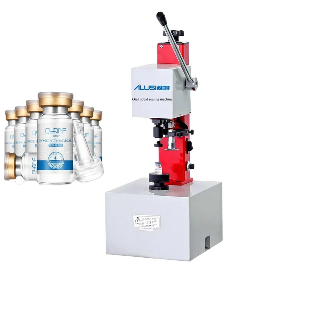 Semi Automatic  screw capping machine for Oral liquid bottle aerosol crimping machine vial crimping 20 mm aluminum seal