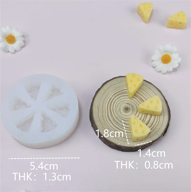 Mini Cheese Shape ﻿Silicone Mold DIY Handmade Soap Candle Mold Fondant Cake Chocolate Decorating Silicone Soap Mold