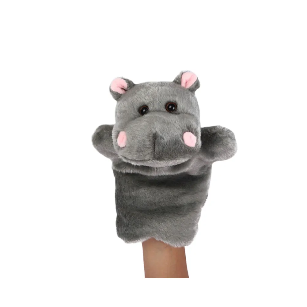 

1Pcs Hippo Early Education Hand Puppet Dark Grey Interactive Play Storytelling Role Play Prop Kids Parent Child Gift
