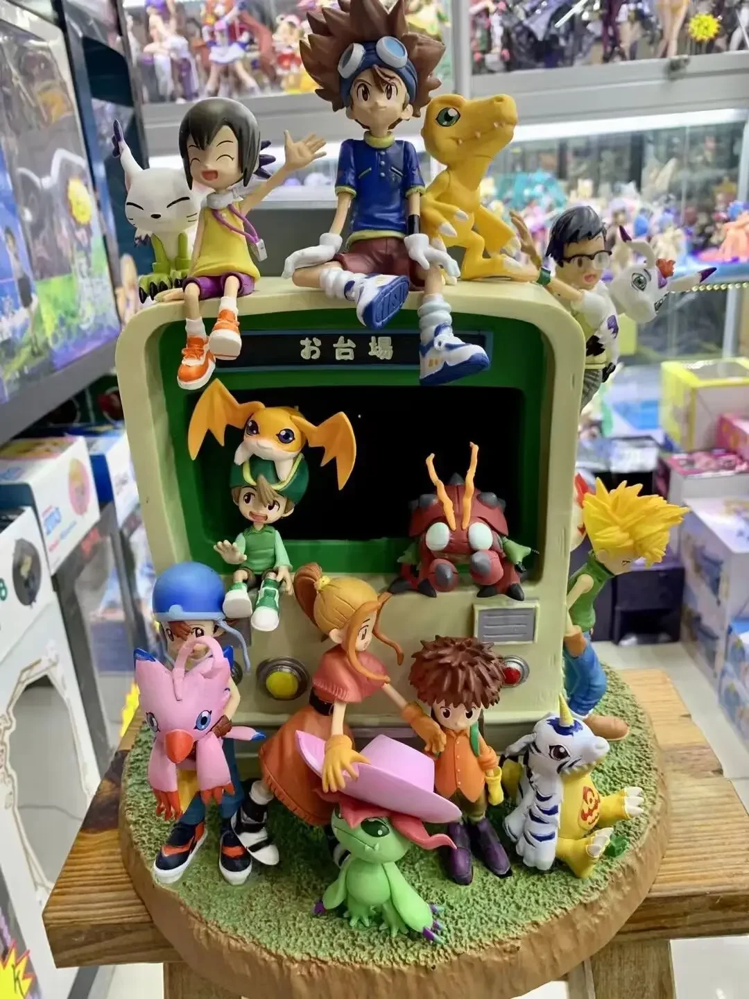 34cm Digital Adventure Anime Character Family Photo Initial Memory Handmade Desktop Ornament Anime Peripheral Model view 5