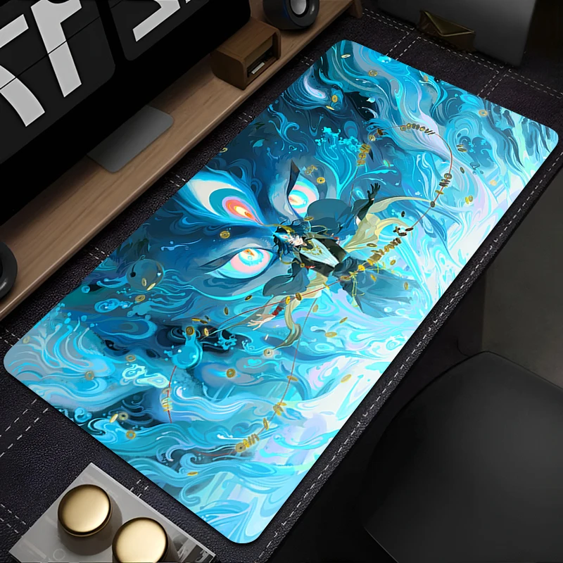 Alas Mouse Game besar, tikar alas meja Keyboard komputer Anti slip karet pemutar permainan PC karpet Onmyoji Mousepad XXL XXXL