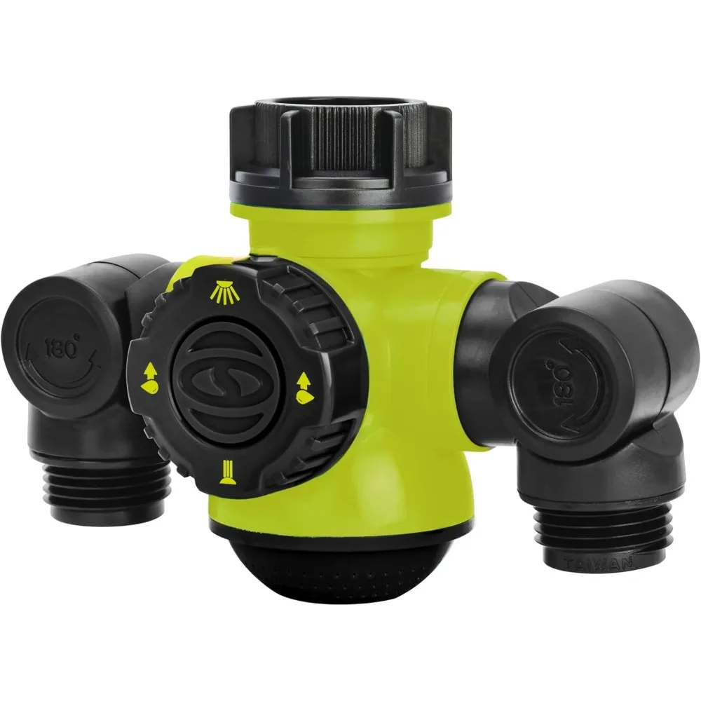 

sji-mfga2-sjg - pro multi-function outdoor faucet and dual garden hose tap,green