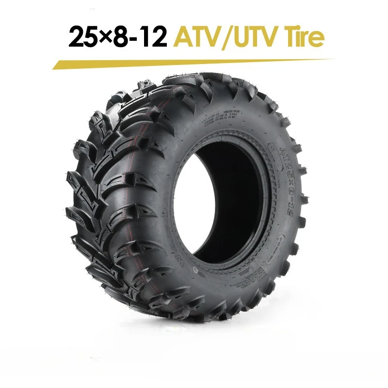 

25x8-12 ATV Tires 12 Inch Tyres Tubeless Off-Road Tires for Dune Buggy ATV UTV Four-Wheeler Motorcycle Accessories