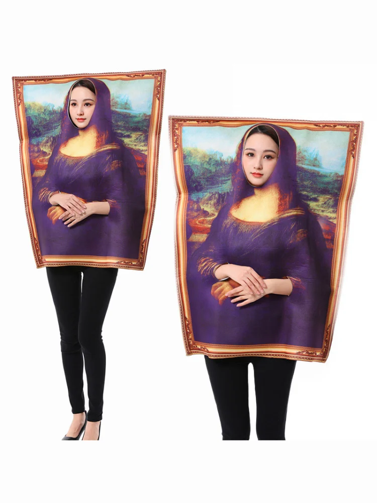 

loween Cartoon Props Large Size Men Women Funny Performance Wall Painting Costumes Annual Meeting Wall Art Outfits