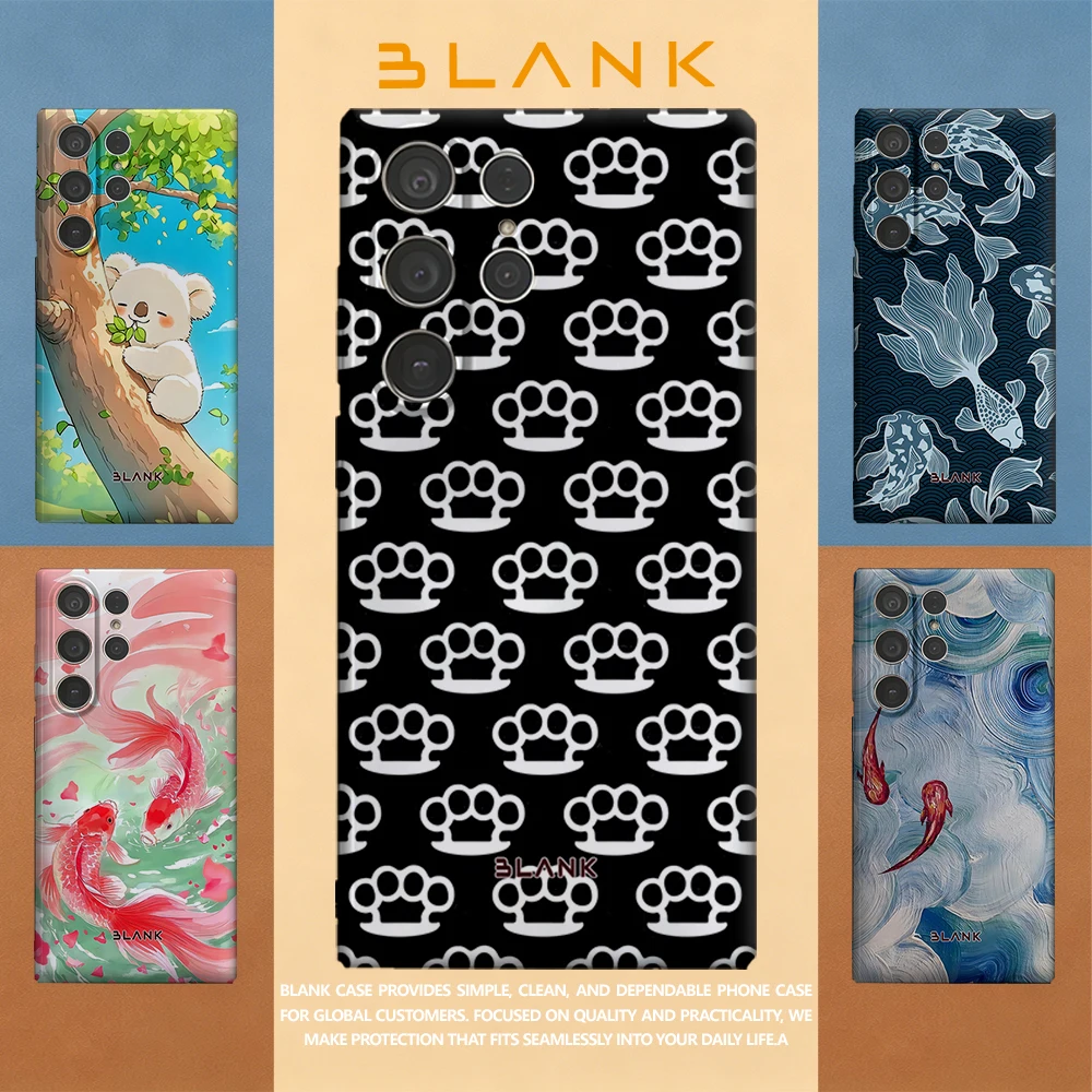 Knuckle Duster For Samsung Galaxy S26 S25 S24 A56 A36 Phone Case Protection Cover for Women Girl Blank