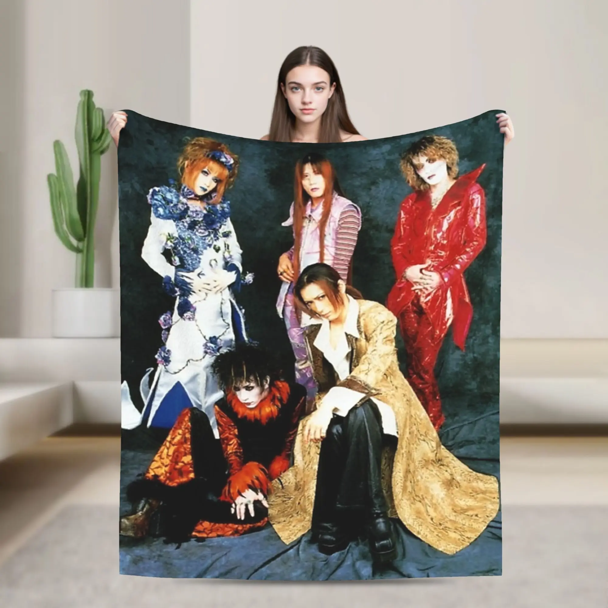 Malice Mizer Band Blanket Flannel Spring/Autumn   Multifunction Lightweight Thin Throw Blanket for Bedding Bedroom Quilt