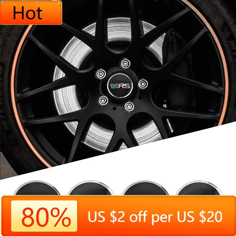 

Для Skoda, автомобильная наклейка, новинка 2025 года, 4 шт., центральная крышка ступицы колеса автомобиля, наклейки на обод, аксессуары для Skoda Yeti Derivati Rapid Scala