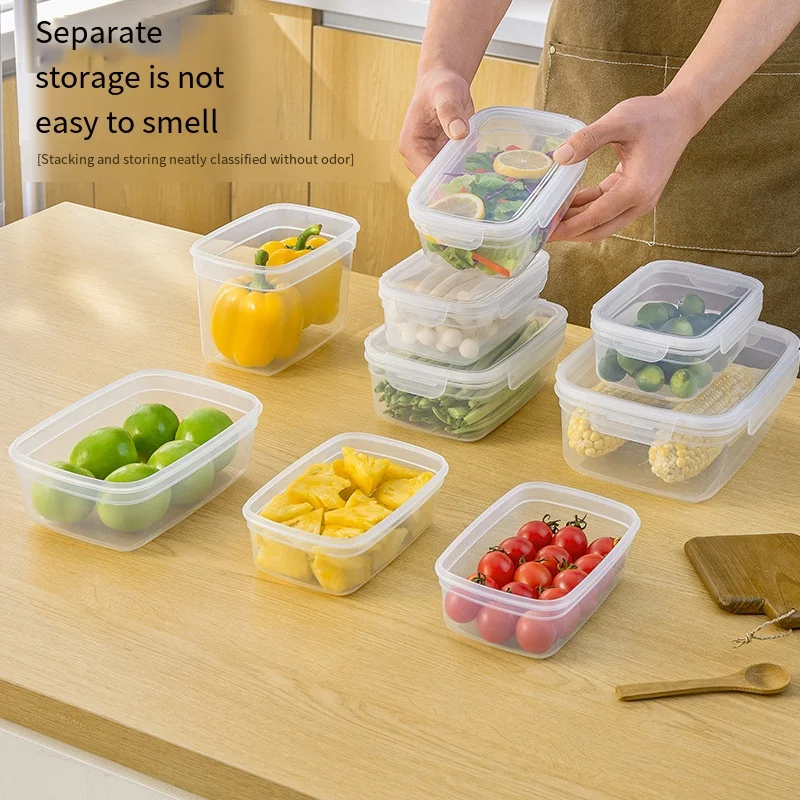 Plastic Crisper Sealed Microwave Lunch Box Adult Bento Multi-specification Instant Noodle Bowl Refrigerator Food Storage WithLid