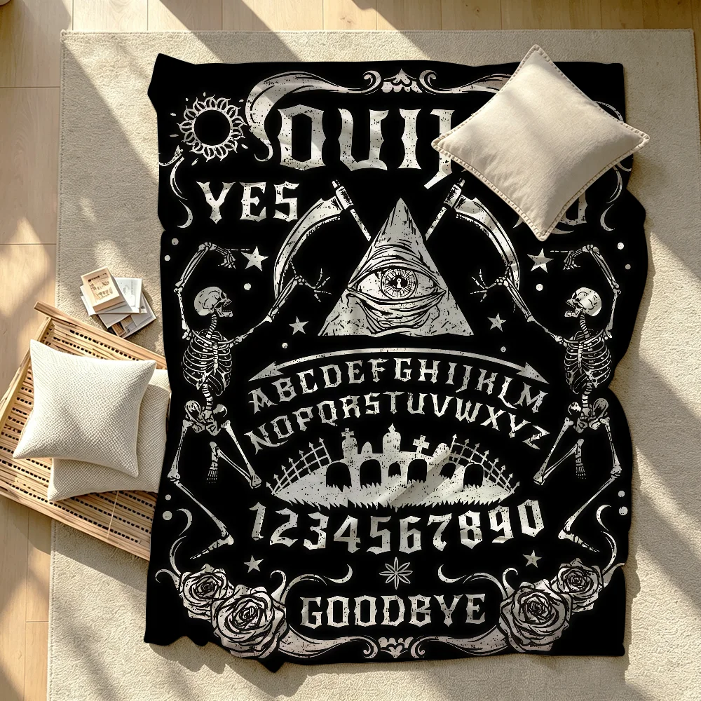 Ouija Board Gothic Blanket Soft Warm And Thick Perfect For Bedroom Living Room Bed Sofa Camping Picnic Office Gift