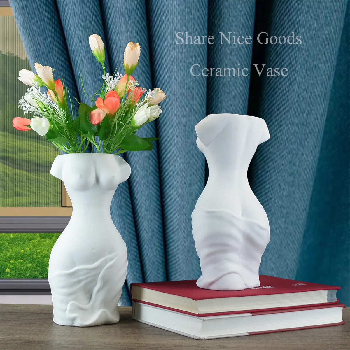 

Ceramic Vase for Home Decoration Vase for Flowers, Body Art Style Vase for Decoration Centerpieces Living Room Desk Decoration