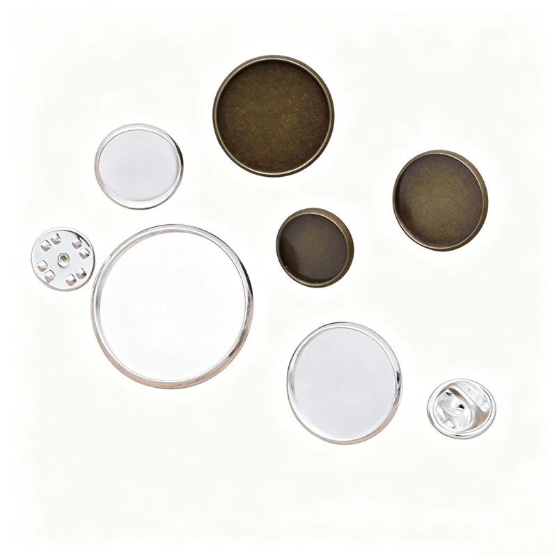 

BoYuTe (100 Pieces/Lot) Fit 12-14-16-18-20-25mm Cabochon Blank Brooch Base Handmade Materials Diy Jewelry Accessories