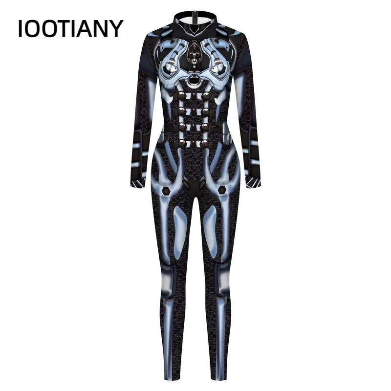 IOOTIANY Special Combat Readiness 3D Print Cosplay Costumes Women Sexy Jumpsuit Carnival Performance Zentai Adult Party Bodysuit