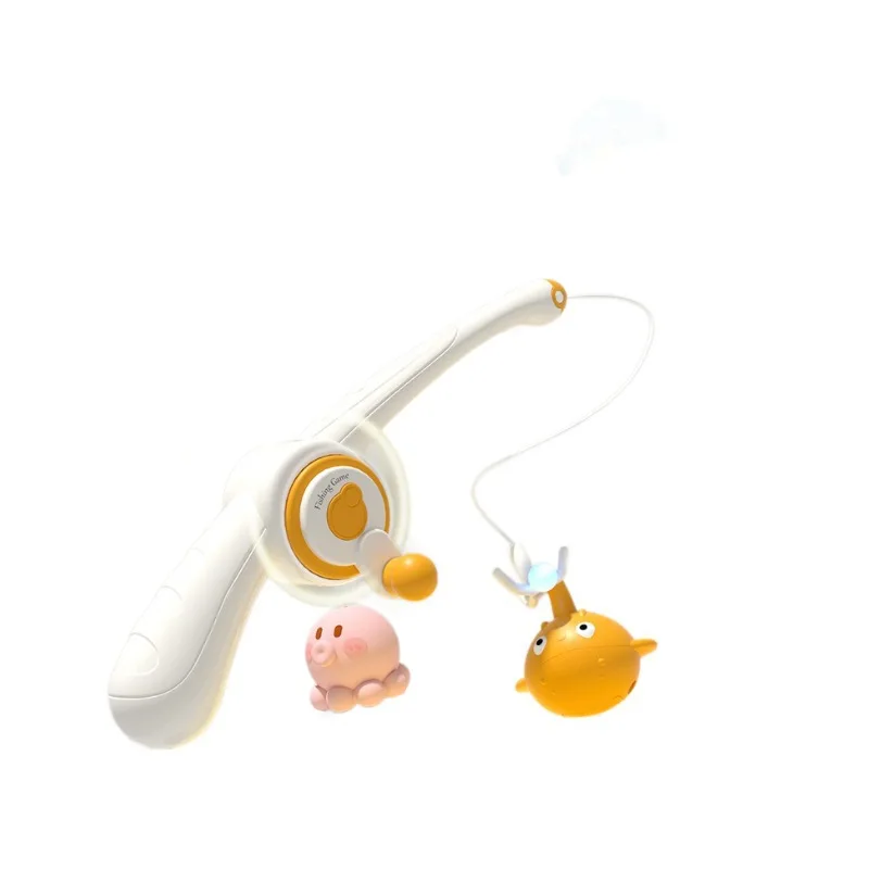 Magnetic Fishing Water Paly Bath Game Set Baby Swimming Bathroom Toy Floating Catching Luminous Fish Bathtub Pool Toy for Kid