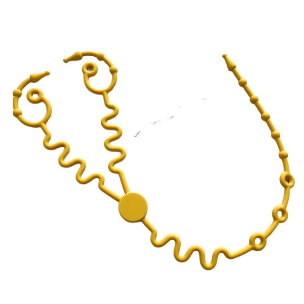 

Portable Silicon Nipple Anti-drop Chain Adjustable Double Head Pacifier Holder Clips Stroller Accessories Safety