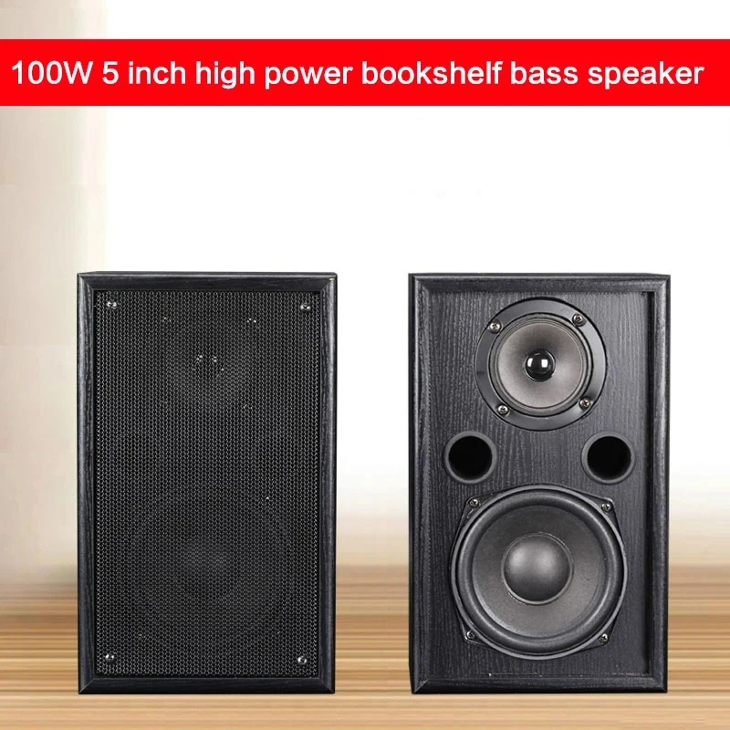 

5 Inch 100W High Power Home Speaker Passive Fever Audio Subwoofer K Song Wall Hanging Surround Audio Desktop Front Speaker