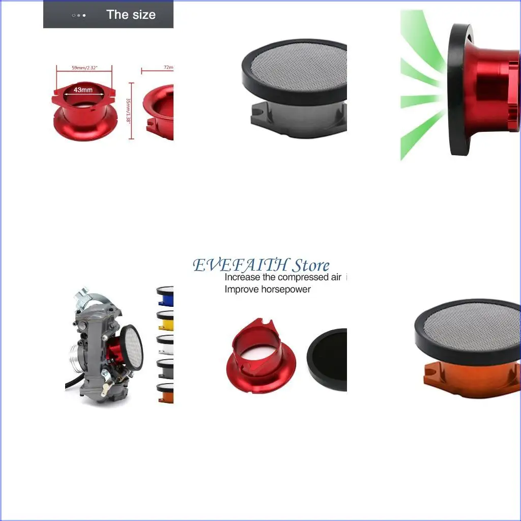 

124B Motorcycle Carburetor Air Filter Cup Funnel Stacks for FCR 37 39 41mm