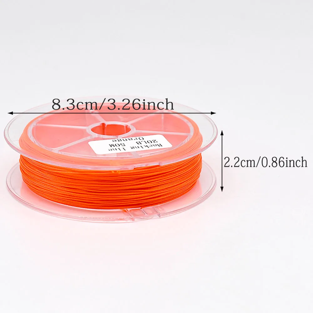 MNFT 1Spools 50 Meters 20LB&30LB Braided Dacron Fly Fishing Backing Line with Various Color