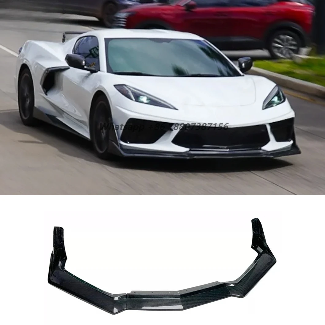 

PU-Design for Corvette C8 Z51 Bumper Upgrade ZR1 ZTK Style Body Kit Carbon Fiber Front Lip High Value for Money