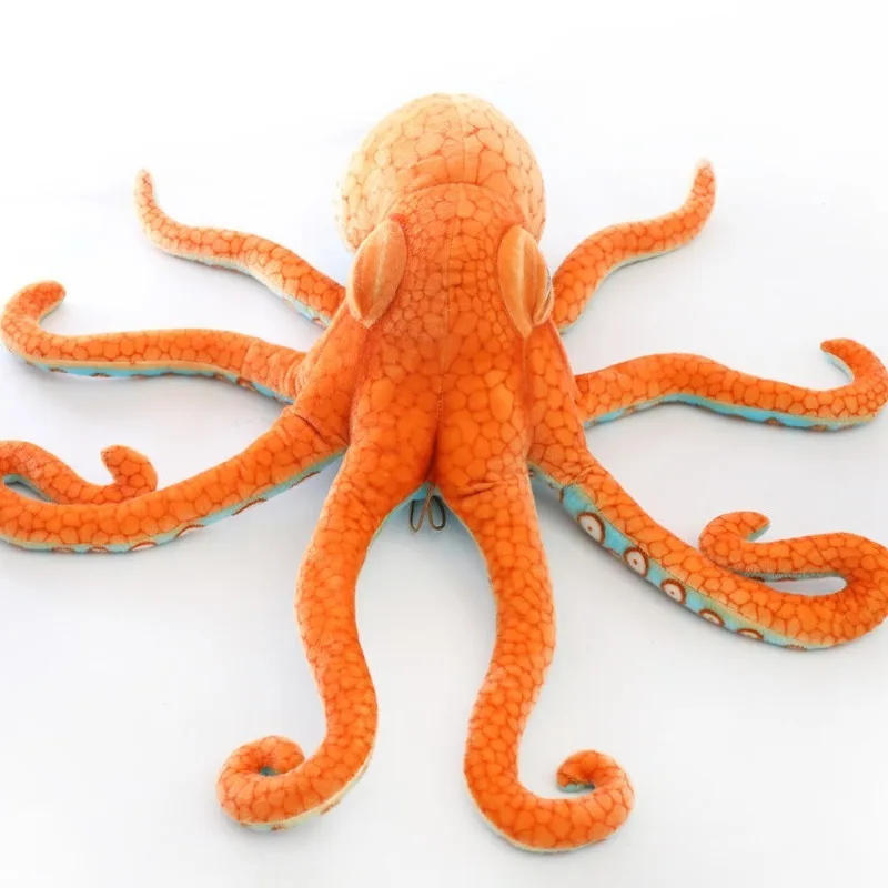 リアルなタコのぬいぐるみ、柔らかく抱き心地の良いスクイーズおもちゃ、海の生き物、子供、赤ちゃんへのプレゼント、ドロップシッピング、深海の巨大タコのおもちゃ