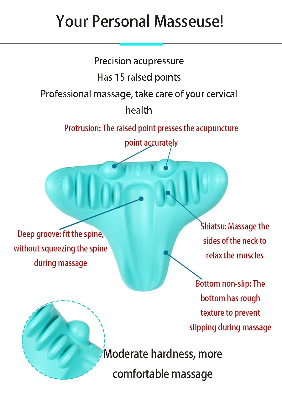 Corrector de joroba de cuello, almohada relajante para aliviar el dolor de cuello, artefacto de corrección especial para dormir, almohada de