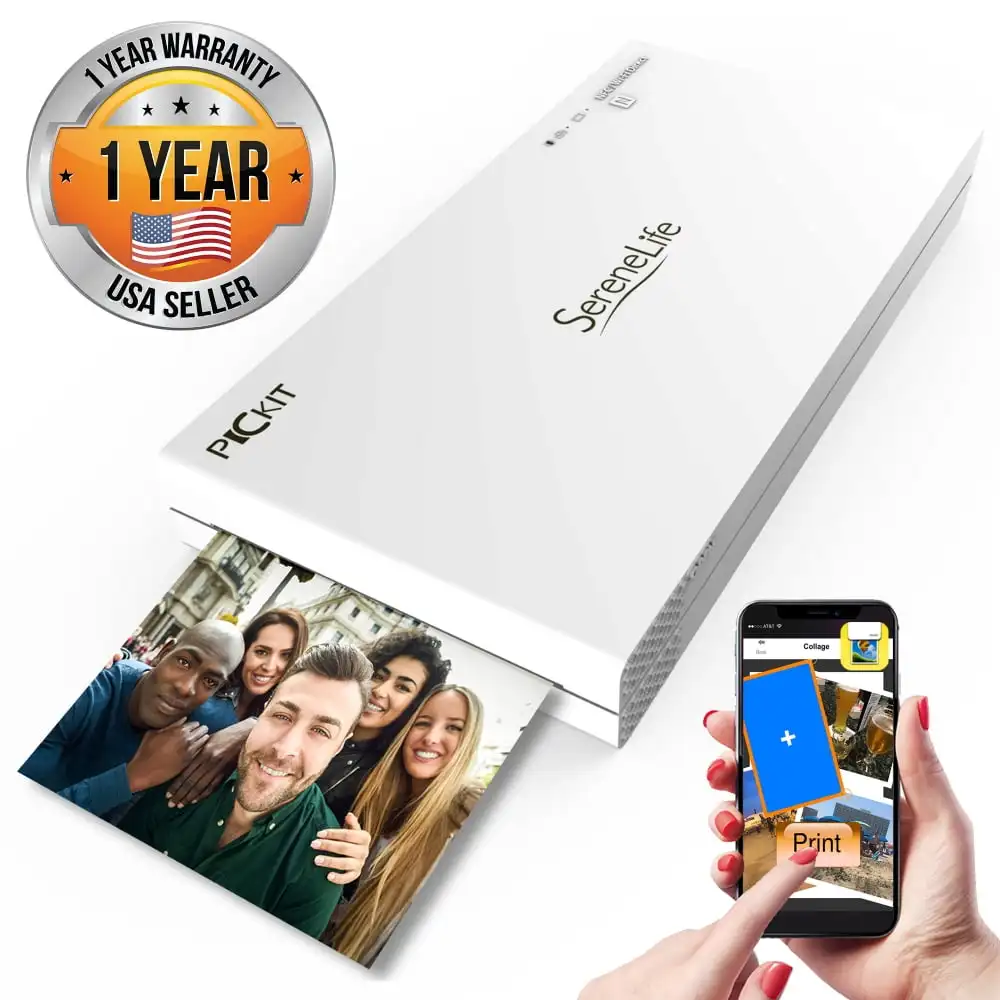 

Portable Instant Photo Printer - Wireless Picture Printing for iPhone or Android Smartphone Camera