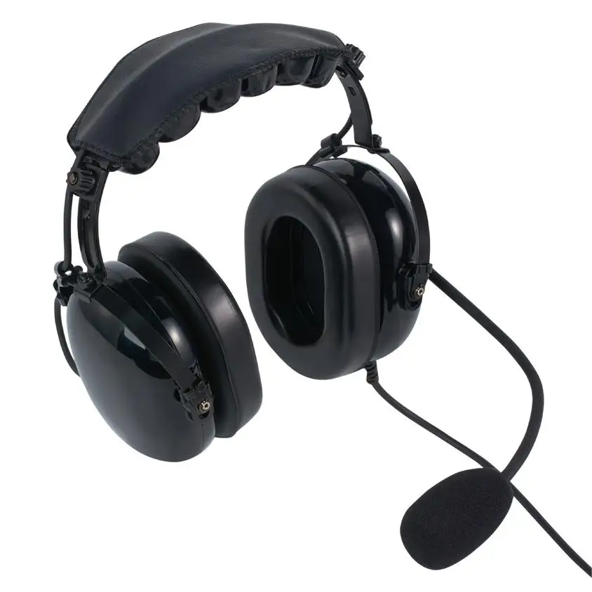 Rugged SNR28dB hearing protection aviation headset for walkie-talkie