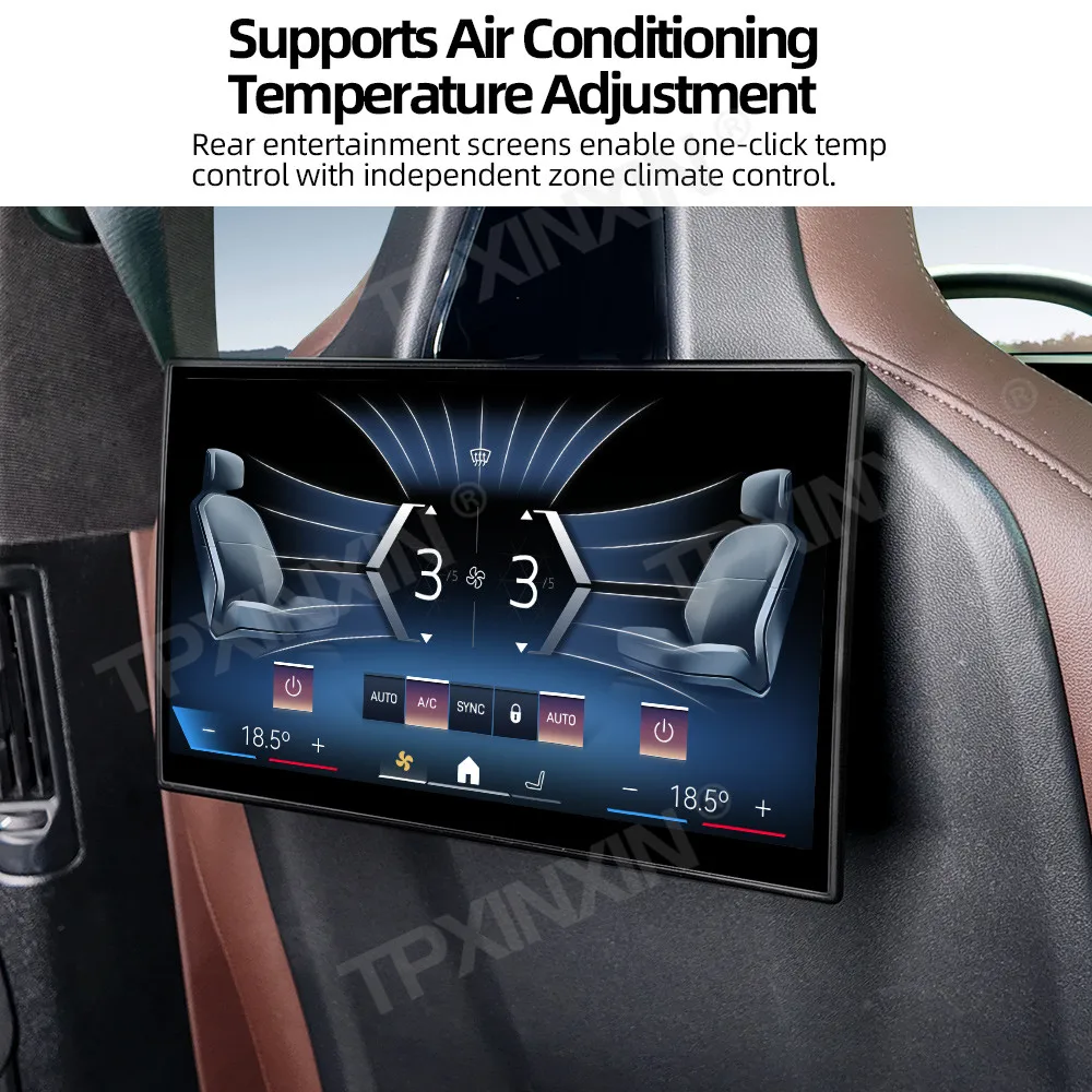 11.6 Inch 3D Curved OLED Rear Entertainment Screen Plug and Play For BMW G Chassis iX i5 i7 5 7 Series X3 X5 X6 X7 CarPlay