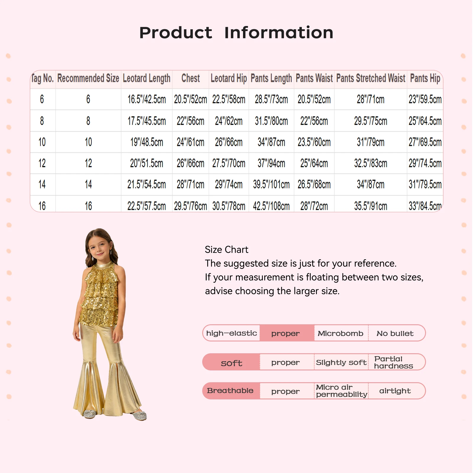 

Kids Girls Jazz Dance Costume Halter Backless Sequins Leotard And Bell-Bottom Pants for Dancing Disco Ballroom Tango Performance