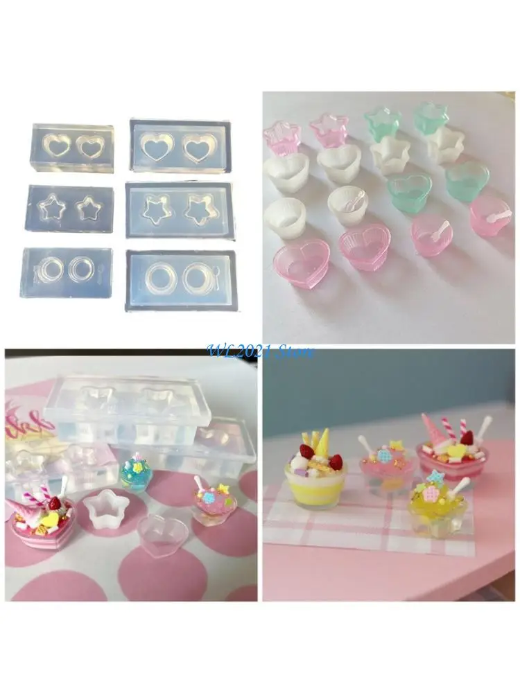 

G5GC arious Bowl Craft Project Moulds Silicone Texture Suitable for Home