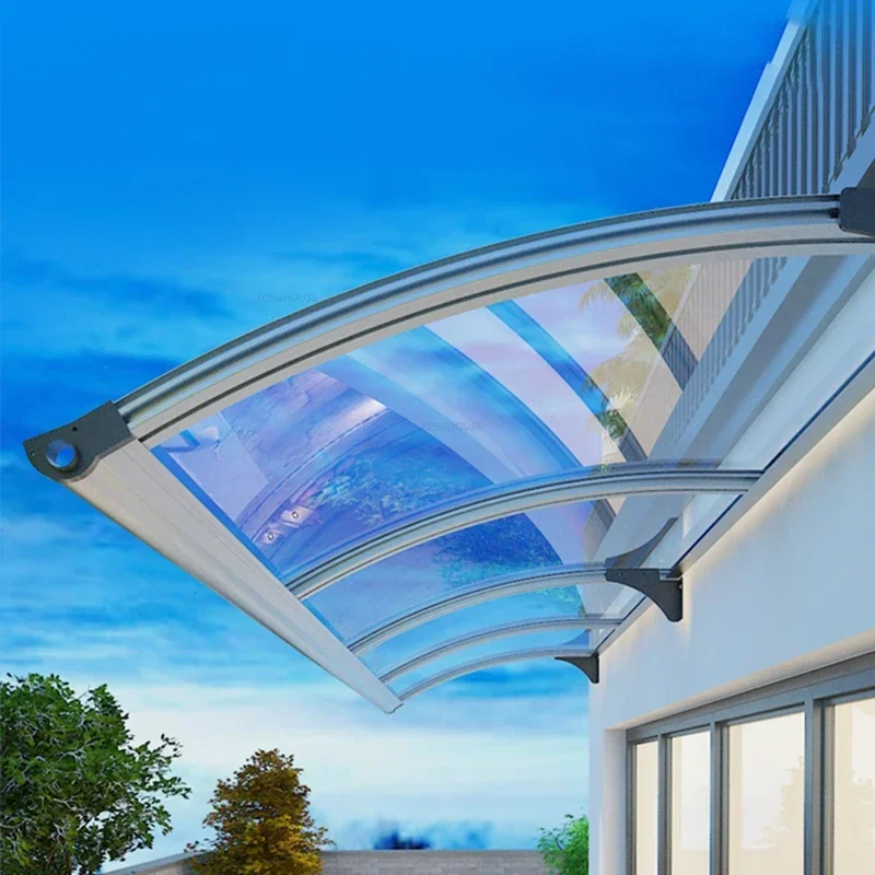 Modern Large Sink Aluminum Alloy Gazebos Home Window Courtyard Eaves Rainproof Pergola Transparent Plate Awning Garden Pavilion