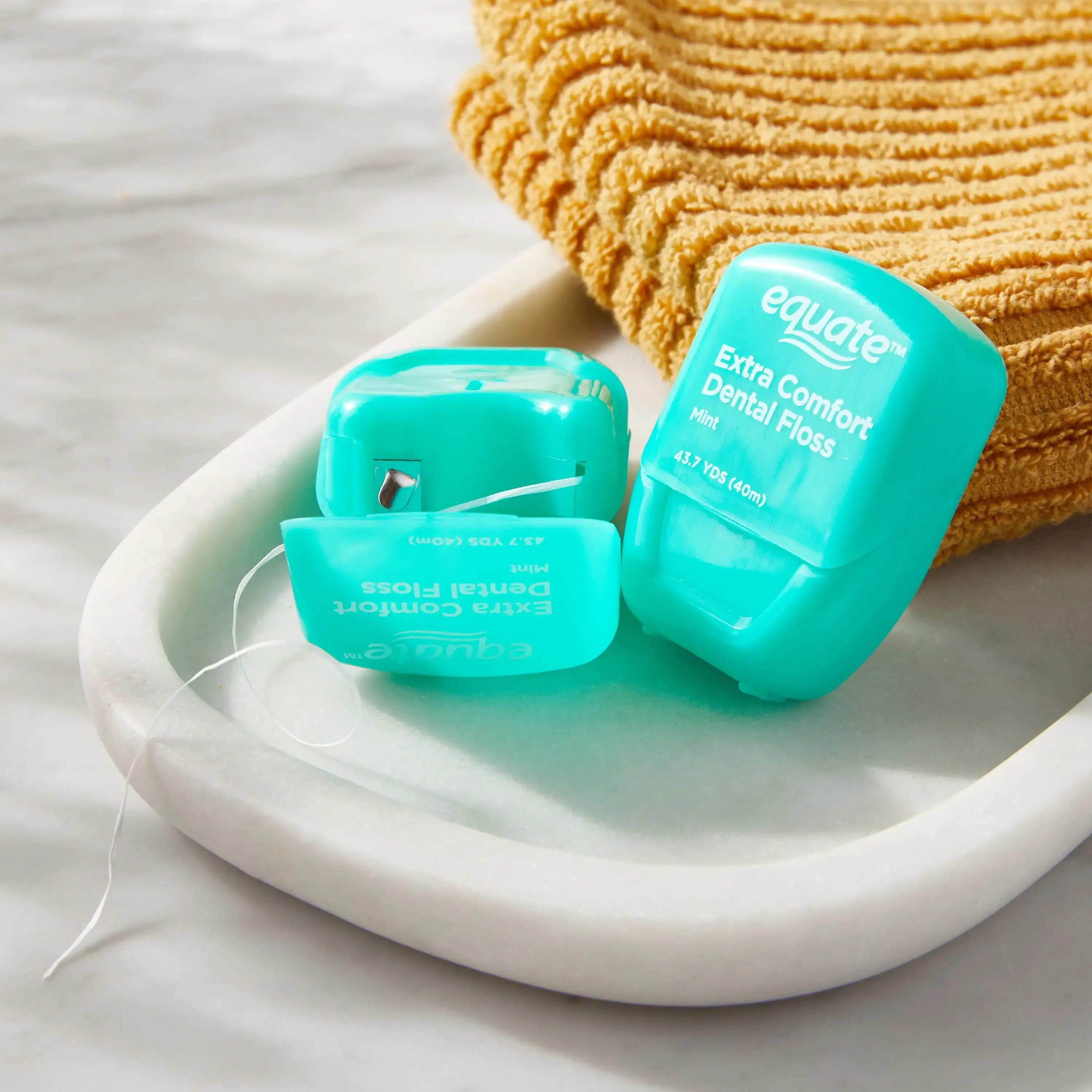 3-Pack Extra Comfort Dental Floss Mint 43.7 Yds (2 Count), Gentle Gum Care Floss for Sensitive Teeth, Smooth Glide