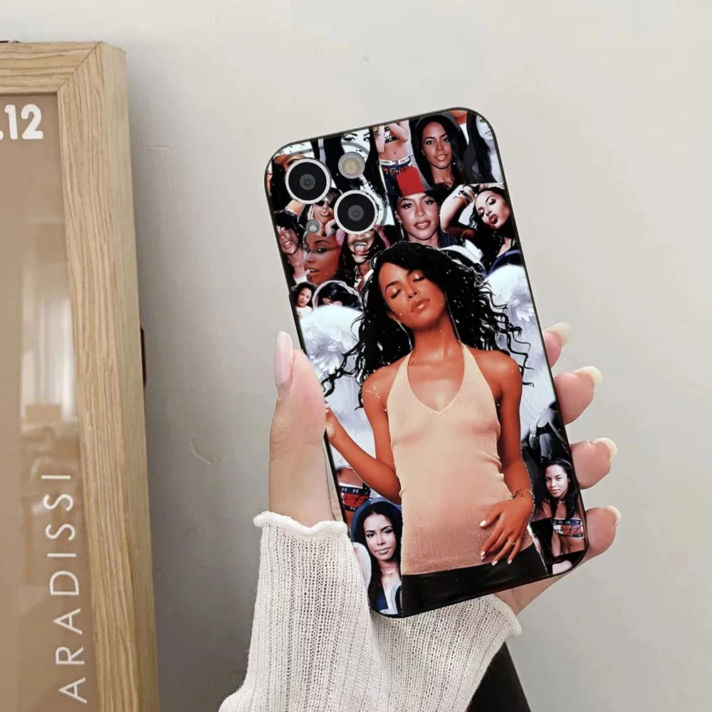 A-Aaliyah Hip Hop Music Phone Case For iPhone 15,14,13,12,11 Plus,Pro,Max,XR,XS,X,7,8 Plus,SE,Mini Silicone Soft