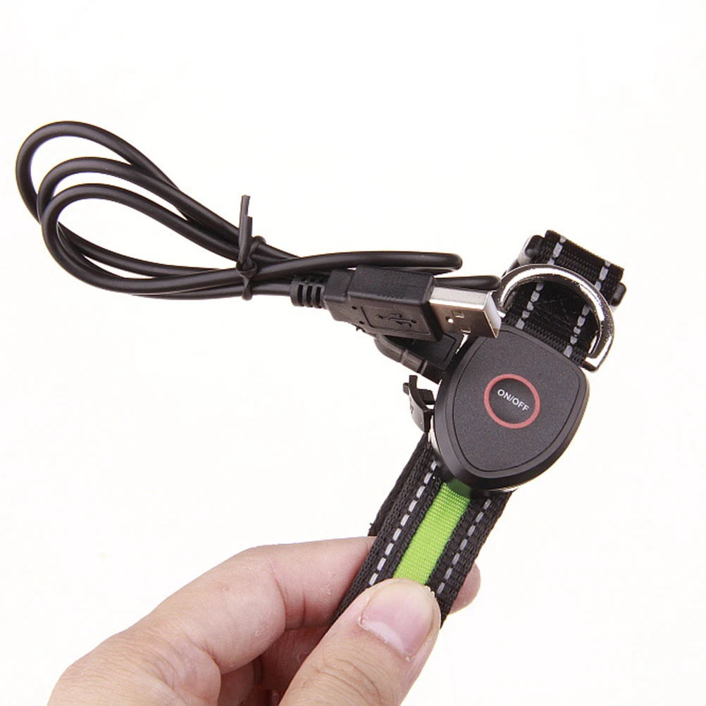 

LED Dog Collar Adjustable USB Rechargeable Glowing Pet Necklace Light Flashing Safety Night Visibility for Dogs